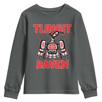 Tlingit Raven Totem Youth Sweatshirt Alaska Native Tribal Art Design
