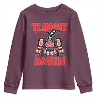 Tlingit Raven Totem Youth Sweatshirt Alaska Native Tribal Art Design
