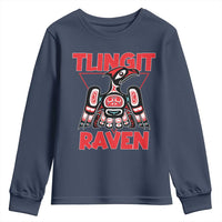 Tlingit Raven Totem Youth Sweatshirt Alaska Native Tribal Art Design