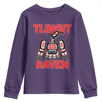 Tlingit Raven Totem Youth Sweatshirt Alaska Native Tribal Art Design