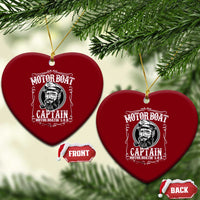 Motor Boat Captain Ceramic Ornament Funny Boating Pontoon Party Motor Boatin Lake Life - Wonder Print Shop