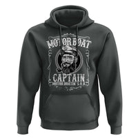 Motor Boat Captain Hoodie Funny Boating Pontoon Party Motor Boatin Lake Life