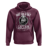 Motor Boat Captain Hoodie Funny Boating Pontoon Party Motor Boatin Lake Life