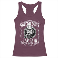 Motor Boat Captain Racerback Tank Top Funny Boating Pontoon Party Motor Boatin Lake Life