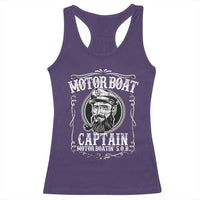 Motor Boat Captain Racerback Tank Top Funny Boating Pontoon Party Motor Boatin Lake Life