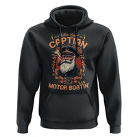 Funny Motor Boat Captain Hoodie Pontoon SOB Motor Boating Vintage