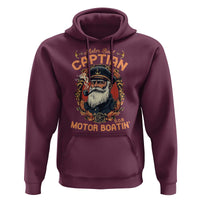 Funny Motor Boat Captain Hoodie Pontoon SOB Motor Boating Vintage