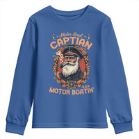 Funny Motor Boat Captain Youth Sweatshirt Pontoon SOB Motor Boating Vintage