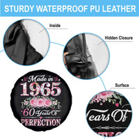 Happy 60th Birthday Floral Spare Tire Cover Made In 1965 60 Years of Perfection TS02