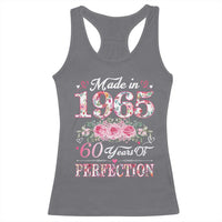 Happy 60th Birthday Floral Racerback Tank Top Made In 1965 60 Years of Perfection TS02