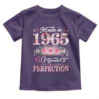 Happy 60th Birthday Floral Toddler T Shirt Made In 1965 60 Years of Perfection TS02
