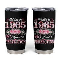 Happy 60th Birthday Floral Tumbler Cup Made In 1965 60 Years of Perfection TS02