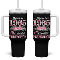 Happy 60th Birthday Floral Tumbler With Handle Made In 1965 60 Years of Perfection TS02