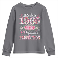Happy 60th Birthday Floral Youth Sweatshirt Made In 1965 60 Years of Perfection TS02