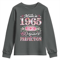 Happy 60th Birthday Floral Youth Sweatshirt Made In 1965 60 Years of Perfection TS02