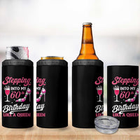 Stepping Into My 60th Birthday 4 in 1 Can Cooler Tumbler Like A Queen Pink Wine Glass