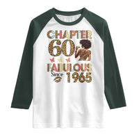 Chapter 60 Fabulous Leopard Raglan Shirt Since 1965 60Th Birthday Gift For Women