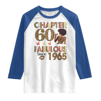 Chapter 60 Fabulous Leopard Raglan Shirt Since 1965 60Th Birthday Gift For Women