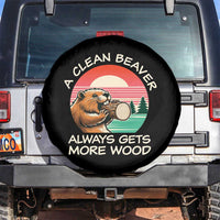 Funny Beaver Joke Spare Tire Cover A Clean Beaver Always Gets More Wood Adult Humor