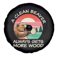 Funny Beaver Joke Spare Tire Cover A Clean Beaver Always Gets More Wood Adult Humor