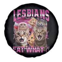 Lesbians Eat What Spare Tire Cover Funny LGBTQ+ Pride Cats Meme Feline Lover Bootleg