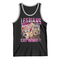 Lesbians Eat What Tank Top Funny LGBTQ+ Pride Cats Meme Feline Lover Bootleg