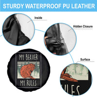 My Beaver My Rules Spare Tire Cover Funny Beaver Outdoor Nature Lover