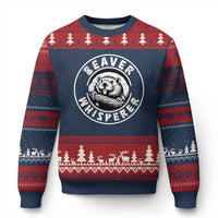 Beaver Whisperer Ugly Christmas Sweater Funny Wildlife Lover Nature Humor - Wonder Print Shop