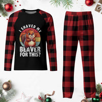 I Shaved My Beaver Plaid Pajama Set Inappropriate Adult Humor Naughty - Wonder Print Shop
