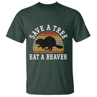Save A Tree Eat A Beaver T Shirt Funny Ironic Beaver