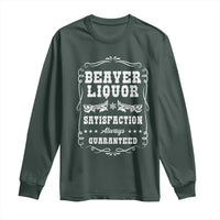 Funny Beaver Liquor Long Sleeve Shirt Adult Drinking Humor Pun Vintage