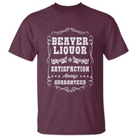 Funny Beaver Liquor T Shirt Adult Drinking Humor Pun Vintage