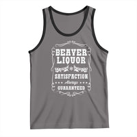 Funny Beaver Liquor Tank Top Adult Drinking Humor Pun Vintage