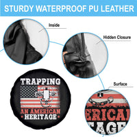 Trapping American Heritage Spare Tire Cover Patriotic Trap Hunting Trapper