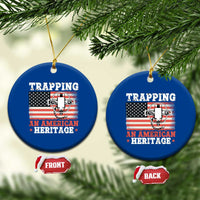 Trapping American Heritage Ceramic Ornament Patriotic Trap Hunting Trapper - Wonder Print Shop