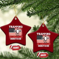 Trapping American Heritage Ceramic Ornament Patriotic Trap Hunting Trapper - Wonder Print Shop