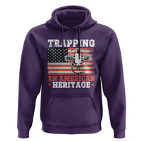 Trapping American Heritage Hoodie Patriotic Trap Hunting Trapper