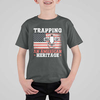 Trapping American Heritage T Shirt For Kid Patriotic Trap Hunting Trapper