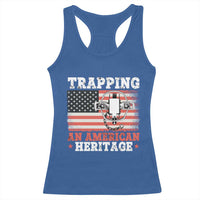 Trapping American Heritage Racerback Tank Top Patriotic Trap Hunting Trapper