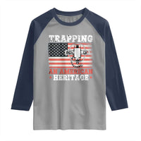 Trapping American Heritage Raglan Shirt Patriotic Trap Hunting Trapper