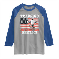 Trapping American Heritage Raglan Shirt Patriotic Trap Hunting Trapper