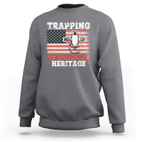 Trapping American Heritage Sweatshirt Patriotic Trap Hunting Trapper