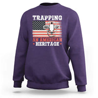 Trapping American Heritage Sweatshirt Patriotic Trap Hunting Trapper