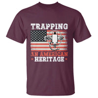 Trapping American Heritage T Shirt Patriotic Trap Hunting Trapper