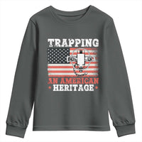 Trapping American Heritage Youth Sweatshirt Patriotic Trap Hunting Trapper