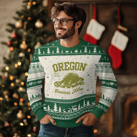 Beaver State Oregon Ugly Christmas Sweater Est 1859 Vintage Flag - Wonder Print Shop