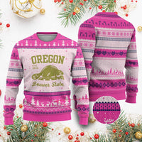 Beaver State Oregon Ugly Christmas Sweater Est 1859 Vintage Flag - Wonder Print Shop