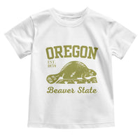 Beaver State Oregon Toddler T Shirt Est 1859 Vintage Flag