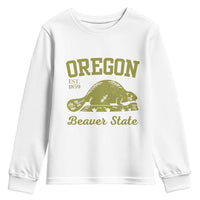 Beaver State Oregon Youth Sweatshirt Est 1859 Vintage Flag