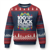 100 Years of Black Excellence 1926 2026 Ugly Christmas Sweater African Tribal Pattern Heritage Celebrating Black History